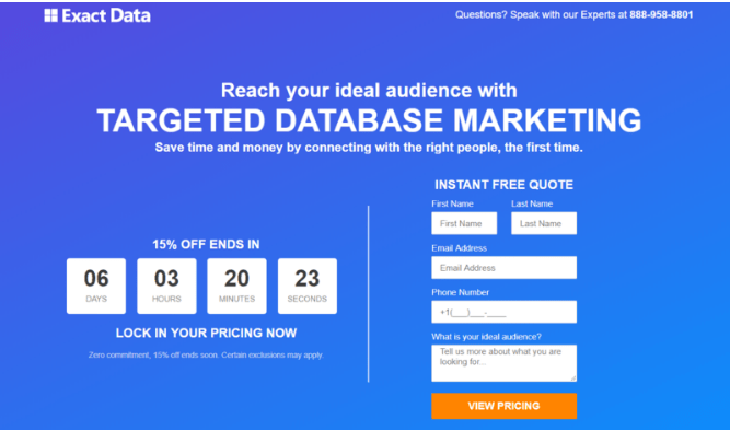 reach your audience using landing page